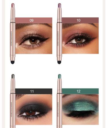 Eye Makeup 2 in 1 Sponge Mixer Applicator Shimmer Stick | Cream Long Lasting Eyeshadow Makeup Pencil Eye Makeup Supplies Tosier - Buy Online on GoSupps.com