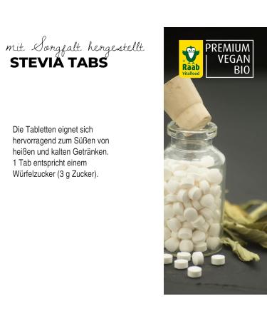 Raab Stevia Tabs - Pack of 2 (300 Tablets 18g Each) - Sugar-Free Sweetener for a Healthy Lifestyle - Buy Online on GoSupps.com