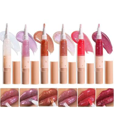Shiny Glossy Lip Gloss Rotary Pen - Long-Lasting Moisturizing Lip Makeup (05# FLECHAZO) | Sparkling Three-Dimensional Plump Effect | International Shipping - Buy Online on GoSupps.com
