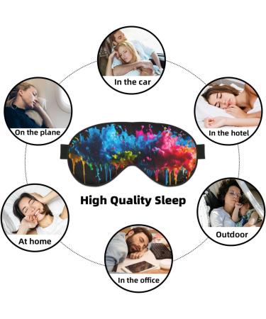 Paint Splatter Backdrop Print Unisex Sleep Mask - Double-Sided Eye Mask for Sound Sleep & Skin Care | International Shipping - Buy Online on GoSupps.com