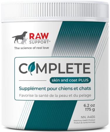 Raw Support Complete for Dogs & Cats | Skin & Coat Health | Natural Multi Vitamin | Shedding | Paw Licking | Scratching | Ear Infections | Immune System Support | Made in Canada | 175g - Buy Online on GoSupps.com