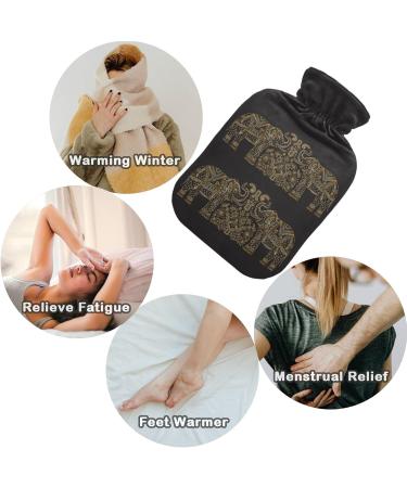 Naanle African Elephant Hot Water Bottle | 1L Transparent Heat Bottle for Warm & Cold Therapy | Ideal for Pain Relief for Hands Feet & Bed - Buy Online on GoSupps.com