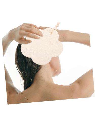 FRCOLOR 4pcs Flower Shaped Loofah Sponge Set - Cotton Body Wash Scrubber & Bathing Pouf - Light Yellow Bath Accessories for Gentle Skin Care - Buy Online on GoSupps.com