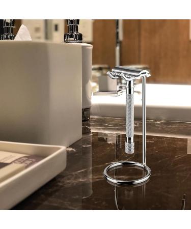 Shaving stand - rust-resistant safety razor holder | Compact shaving organizer | Ideal razor holder for bathroom storage daily grooming and entryway - Buy Online on GoSupps.com