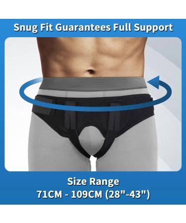 Inguinal Hernia Belt for Men & Women | Tailor-Made Comfort Truss (28-43 inches) - Best Support & Relief - Buy Online on GoSupps.com