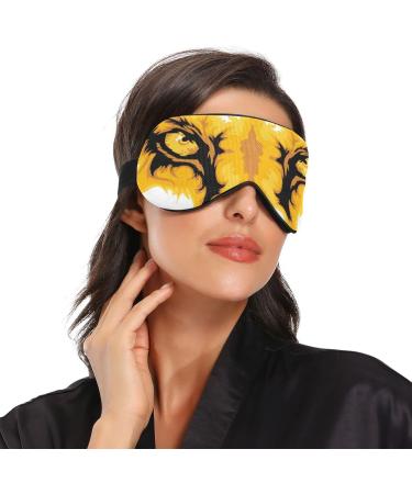 Lion Eyes Sleep Mask - Comfortable Light Blocking Eye Mask for Women & Men - Adjustable Strap for Travel, Shift Work - Night Blindfold - Buy Online on GoSupps.com