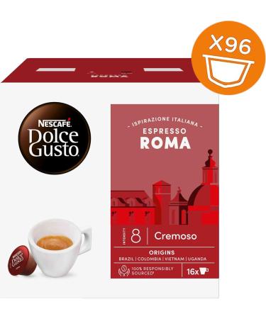 Nescaf Dolce Gusto Espresso Roma Caff 6 boxes of 16 capsules (96 Capsules) - Buy Online on GoSupps.com