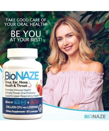 Bionaze Oral Probiotic for Sinus, Tonsil Stones, Bad Breath - 30 Count Pack for Oral & Respiratory Health - Buy Online on GoSupps.com