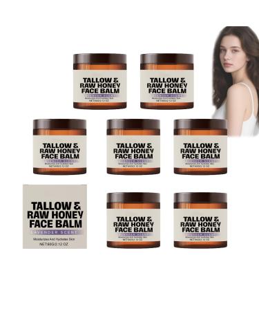 ZLHHRZJX Face Balm with Beef Sebum and Raw Honey Moisturizing Face Cream with Beef Sebum Deep Moisturizer for Face and Body For Smooth Skin (7 PCS)