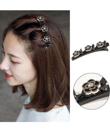 Delicate Hair Clips Sectioning Hair Clips For Thick Thin Hair Daily Use Hair Sectioning Gifts For Women Girls Hair Cli Camellia Black - Buy Online on GoSupps.com