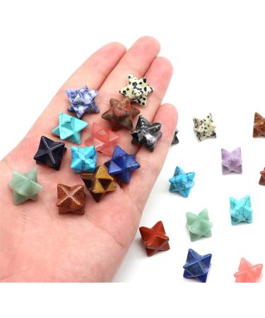 1-40PC 13mm Merkaba Star Natural Stone Crystal for DIY Jewelry Gem Decoration Wholesale (Color : Mix Random Stones Size : 10 pcs) 10 pcs Mix Random Stones - Buy Online on GoSupps.com