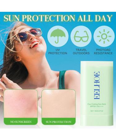 Henjunu Centella Sunscreen Centella Sunscreen Stick Moisturizing Sunscreen Stick Fast Sunscreen Stick Centella Daily Sunscreen SPF 50+ PA++++ Nongreasy Strong UV Protection Centel - Buy Online on GoSupps.com