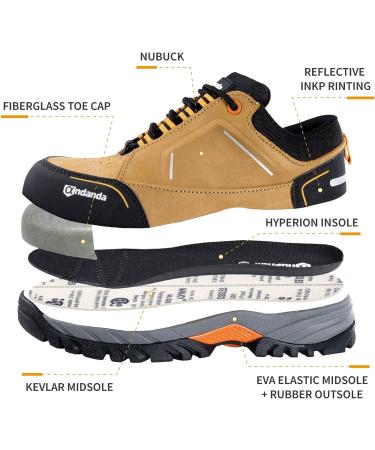 ANDANDA Men's Waterproof Hiking Work Boots - Lightweight and Durable for Industrial, Construction, Electronics Workshop - Size 10 X-Wide - Buy Online on GoSupps.com