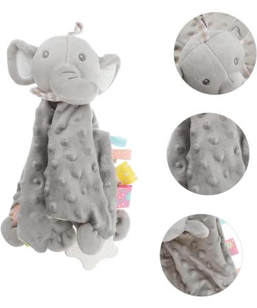 Healvian Baby Bunny Plush Teething Toy Blanket - Grey 34x32cm - Buy Online on GoSupps.com