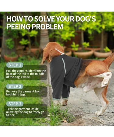 Hjyokuso Dogebody: Anti-Wound Pajamas for Small to Large Dogs | E-Collar Alternative & Wound Protection Suit in Gray - Buy Online on GoSupps.com