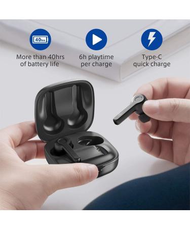 Boltune Wireless Earbuds - Bluetooth V5.0, IPX7 Waterproof In-Ear Headphones - Black - Buy Online on GoSupps.com