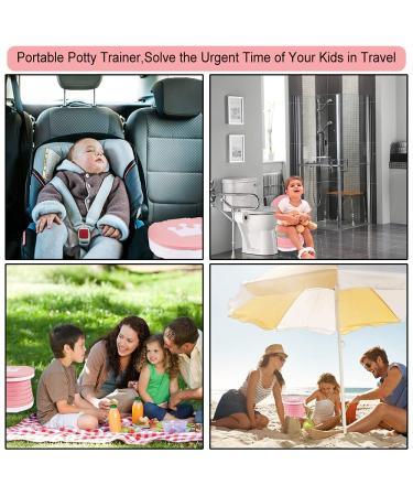 Kids Portable Folding Toilet Seat - Foldable Potty Chair for Boys & Girls | Toddler Potty Training Seat (Pink) - Buy Online on GoSupps.com