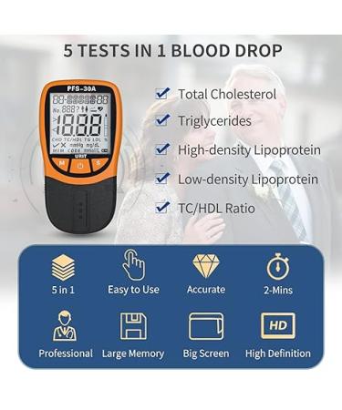 Lipid Test Kit | Cholesterol Tester Meter | All-in-One at Home | 10 Profile Cholesterol Test Strips Included - Buy Online on GoSupps.com