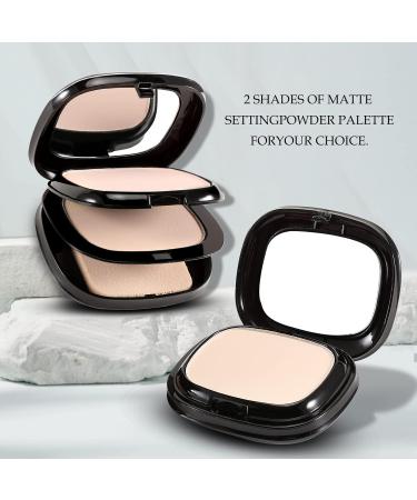 Boobeen 2 Layers Setting Pressed Powder Makeup Oil Control Setting Powder Foundation Pressed Face Powder Compact Long-Lasting Matte Finishing Powder Light Shade Powder Flawless Lightweight - Buy Online on GoSupps.com