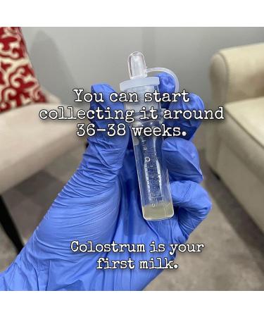 Haakaa Colostrum Collector Set - Reusable Silicone Breastfeeding Aid | 12 PK 0.1oz/4ml | Includes Clear Storage Cases & Cotton Wipes - Buy Online on GoSupps.com