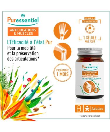 Puressentiel - SOS Flex Capsules - Facilitates joint mobility and protects joints - Pack of 3x30 capsules - Buy Online on GoSupps.com