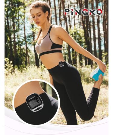 PINGKO Portable Sport Pedometer - Track Steps, Distance, Calories - Fitness Tracker (Black) - Buy Online on GoSupps.com