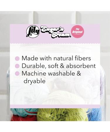Lily Sugar'N Cream Jute Yarn - 6 Pack | 71g/2.5oz Cotton Yarn | 4 Medium Weight | 120 Yards for Knitting/Crochet - Buy Online on GoSupps.com