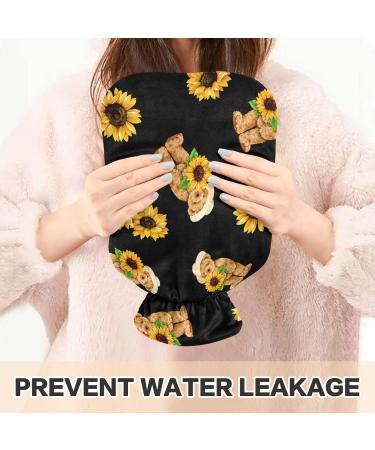 Cute Bear & Sunflower Heat Bottle - 2L Hot Water Bag for Pain Relief & Comfort - Buy Online on GoSupps.com