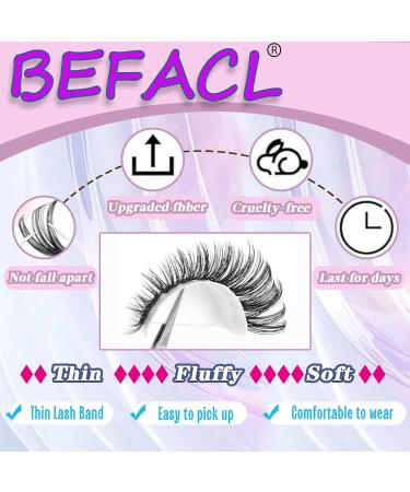 Fluffy Lash Clusters Kit - 320Pcs 80D Eyelash Extension Set with Bond & Seal | BEFACL D Curl Wispy Individual Cluster Lashes (8-16mm - Buy Online on GoSupps.com