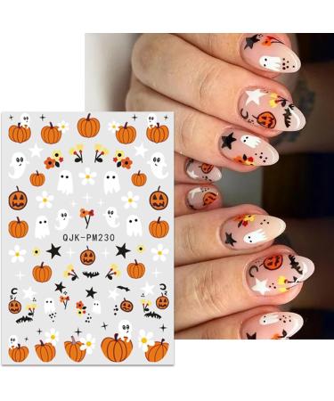 JMEOWIO 9 Sheets Halloween Nail Art Stickers Decals Self-Adhesive Pink Cute Ghost Nail Supplies Nail Art Design Decoration Accessories - Buy Online on GoSupps.com