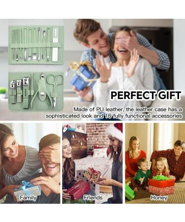 Professional Green Manicure and Pedicure Set - Nail Clippers Included - Buy Online on GoSupps.com