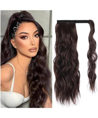 Ponytail Extension Body Wave Ponytail Hair Extension Heat Resistant Synthetic Wrap Around Ponytail Extension Clip In Wave Curly Ponytail Hairpiece for Women Ponytail Hairpiece for Women (Color : 1B - Buy Online on GoSupps.com
