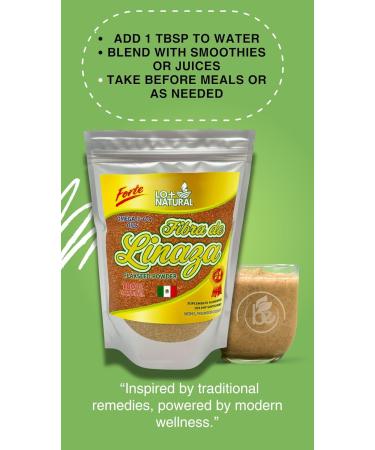 Fibra de Linaza 100% Natural 8oz(227g) FORTE Suplemento Limenticio/ Faxseed Powder Dietary Supplement 8oz (227g)Omega-3 Fiber & Digestive Wellness Vegan Non-GMO Gluten-Free Perfect for Smoothies Oatmeal Yogurt & Sa  - Buy Online on GoSupps.com