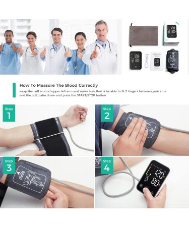 Buy Blood Pressure Monitor - Upper Arm BP Machine for Home Use | 2x120 Memory Adjustable Cuff Large Display & Backlight - Buy Online on GoSupps.com