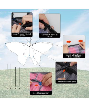 TOY Life Butterfly Kite 2 Pack - Easy to Fly Large Kites for Kids and Adults - Ideal Gift for Children - Great Outdoor Beach Activity - Buy Online on GoSupps.com