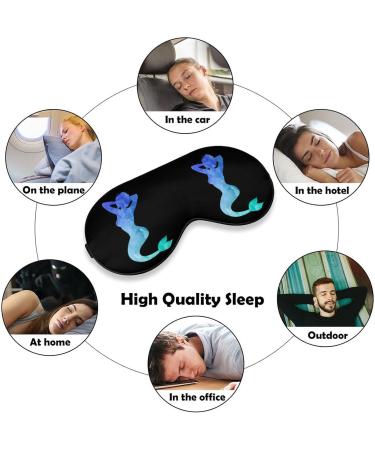 Watercolor Mermaid Sleep Mask - Adjustable Eye Cover for Sleeping, Travel, and Nap - Blocks Light for Men and Women - Buy Online on GoSupps.com