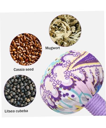 Massage Hammer Set 2PC Wormwood Massage Sticks 10.24in with Flower Pattern & Non-Slip Grip for Ultimate Body Relief - Buy Online on GoSupps.com