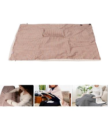 Buy Electrically Heated Scarf - 3-Speed Temperature Control & Soft Plush Warmth for Home Office - Brown - Buy Online on GoSupps.com