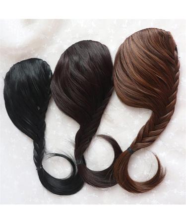 Bangs Hair Clip Synthetic Fishtail Plaited Braided Bangs One Pieces Natural False Hair Bang Front Braids Fringe Clip in Hair Extensions hairpieces for Women Bangs Clip in Hair (Color : Natural Black 1 Natural Black - Buy Online on GoSupps.com