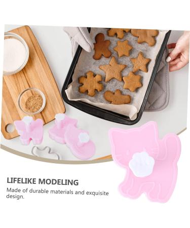 Zerodeko 6 Pcs Biscuit Mold Cat Cookie Baking Supplies Animal Baking Molds Cake Cookie Silicone Unique Cookie Cutters Hanging Transparent Bin Small Fudge 3D Muffin Silica Gel Pack 8x7.5cmx2pcs Pinkx2pcs - Buy Online on GoSupps.com