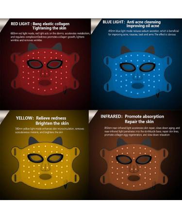 Couvre-visage lumi re LED soin la lumi re rouge pour le visage - Soins de la peau du visage respirants avec synchronisation 3 vitesses - Couvre-visage de beaut soins de la peau clairs 4 cou - Buy Online on GoSupps.com