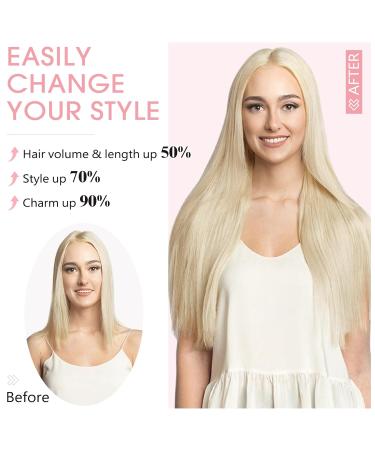 Silk-Co 50cm Hair Extensions with Rubber Band & Wire - Adjustable Synthetic Extensions for Women - Smooth Blonde & Dark Blonde Options - Buy Online on GoSupps.com