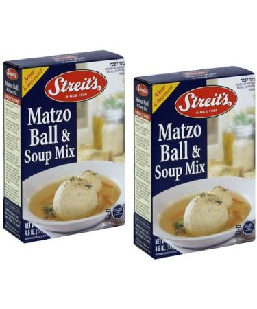 Streit's Matzo Ball & Soup Mix, Kosher For Passover, 4.5 Oz (Pack of 2) 4.5 Ounce (Pack of 2)