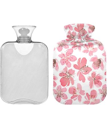 NAANLE 2L Hot Water Bottle with Peach Cherry Blossoms Cover | Relief for Menstrual Cramps Heat & Cold Therapy - Buy Online on GoSupps.com