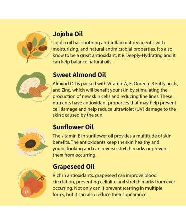 Life's Butter Body Oil - 100% Natural with Jojoba Sweet Almond Sunflower & Grapeseed Oils for Scars Stretchmarks Pregnancy Elasticity & Firming - Buy Online on GoSupps.com
