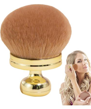 Quzente Powder Brush for Pressed Powder - Powder Bronzer Brush Blush Brush Setting Powder Brush Face Brushes Makeup Mushroom Head Brush for Setting Loose & Pressed Powder gold - Buy Online on GoSupps.com