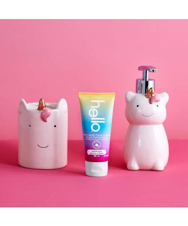 hello Kids Fluoride Toothpaste Vegan and Sls Free Unicorn Sparkle Natural Bubble Gum 88 mL Bubblegum 88 ml (Pack of 1) - Buy Online on GoSupps.com