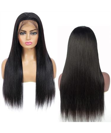 Geeta Hair 13x6 Brazilian Human Hair Lace Front Wig 22 Inch - Pre Plucked, 150% Density, Natural Hairline - Straight Hair, Natural Color - Buy Online on GoSupps.com