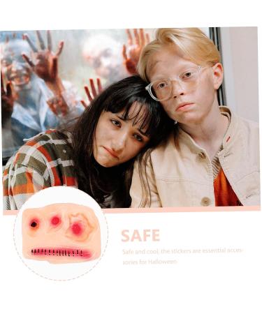 NUOBESTY Halloween Simulation Scar Stickers - Cosplay Makeup Stiker for Fake Wounds, Red Temporary Body Stickers for Horrible Halloween Decor - Buy Online on GoSupps.com
