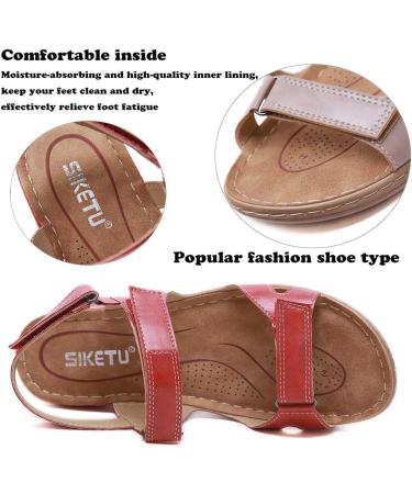 Creev Women's Flat Sandals - Breathable Open Toe Non-Slip Flip-Flops & Hiking Shoes for Summer & Beach - Available in Brown & Pink (EU Sizes 41-44) - Buy Online on GoSupps.com